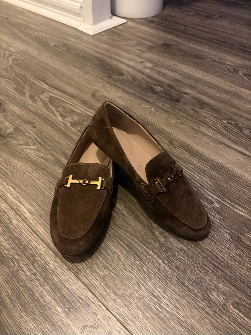 Giani Bernini Dark Brown Suede Bit Loafers